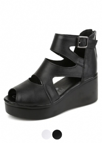Norys Dames Platform Open Toe Sandalen