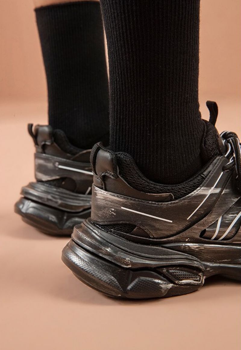Novak Dames Hoogwaardige Sneaker - Zwart Zilver
