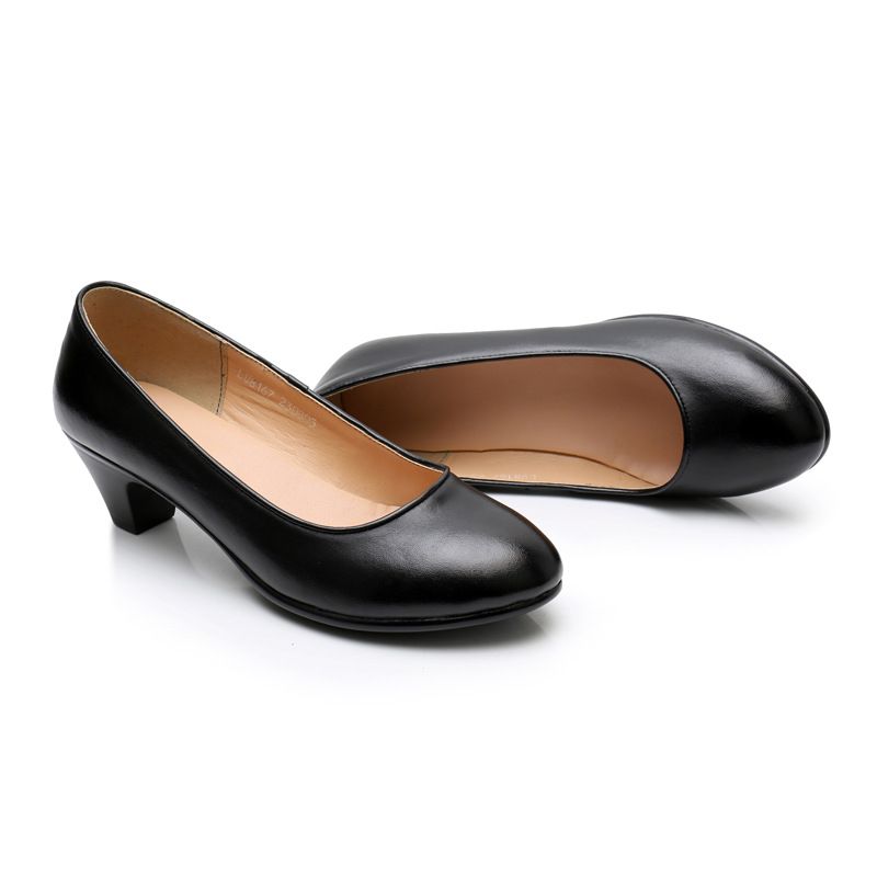 Nubia Dames Ronde Neus Pumps - Zwart