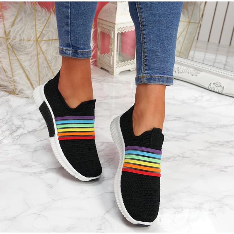 Nurul Dames Slip-on Platte Casual Schoenen - Geel