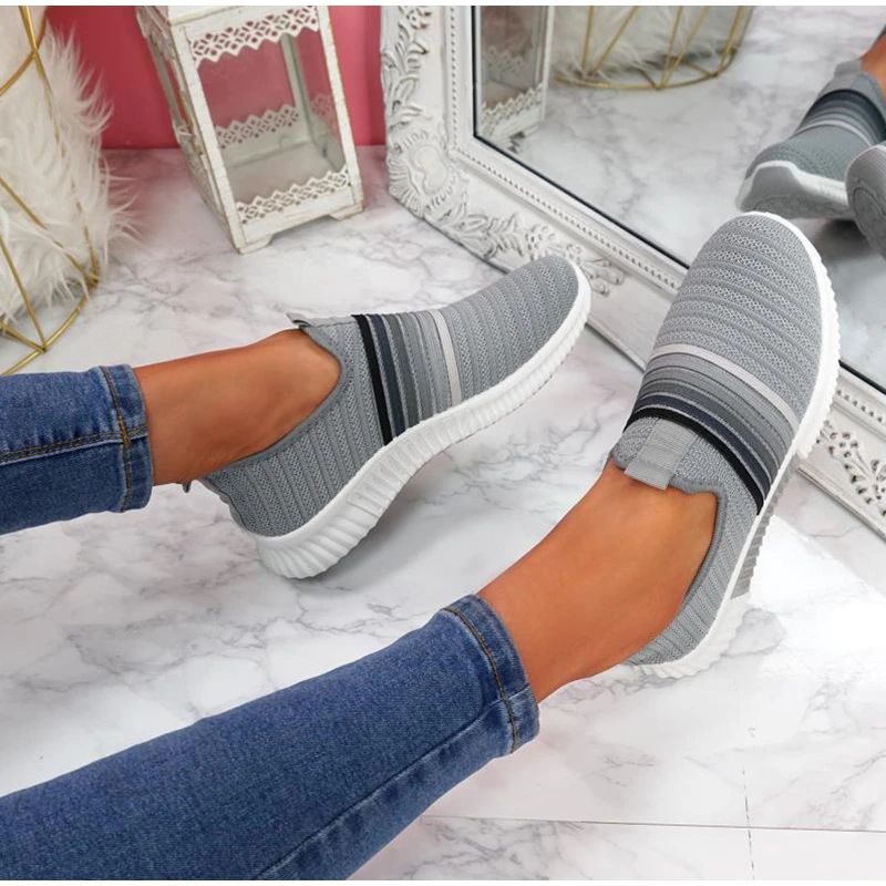 Nurul Dames Slip-on Platte Casual Schoenen - Geel