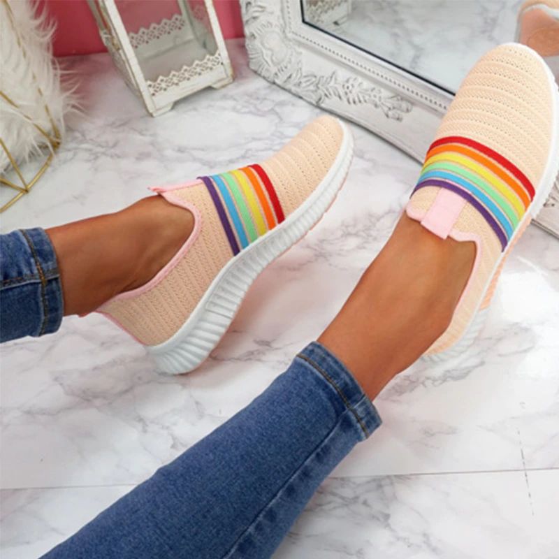 Nurul Dames Slip-on Platte Casual Schoenen - Geel