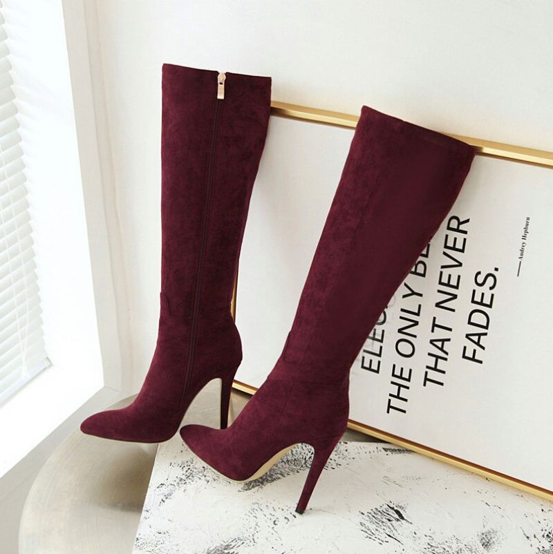 Nurys Boots Knielengte - Abrikoos