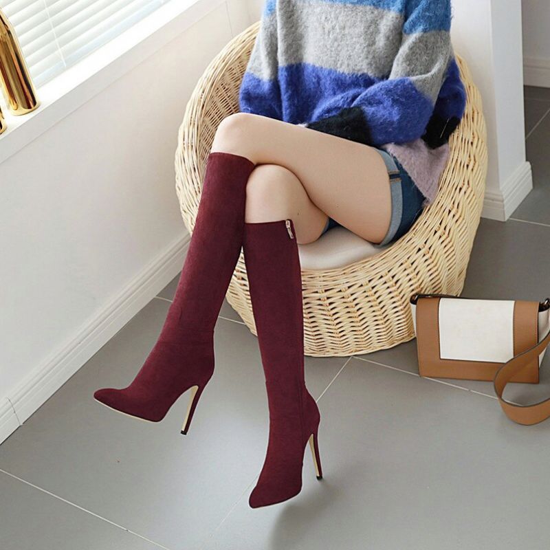 Nurys Boots Knielengte - Abrikoos