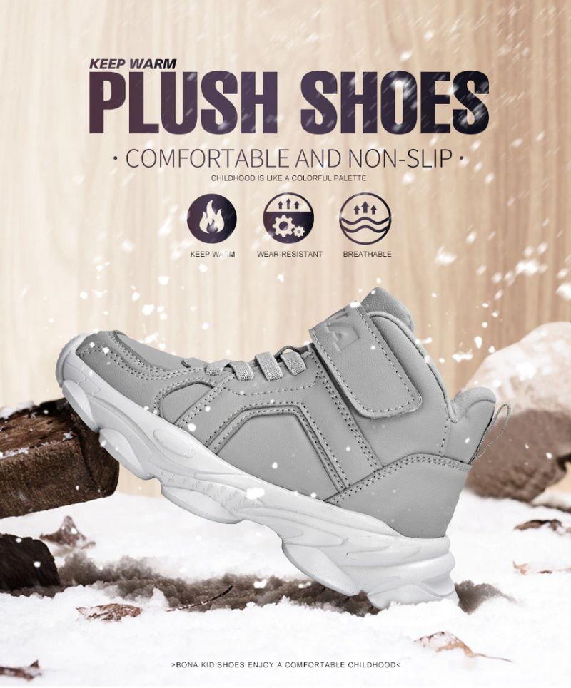 Ocasio Unisex Outdoorsneaker Voor Kinderen - Grijze Bont