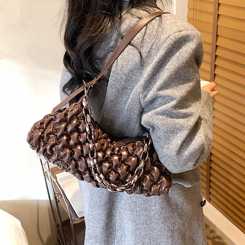 Ohana Dames Retro Geplooide Handtas - Zwart