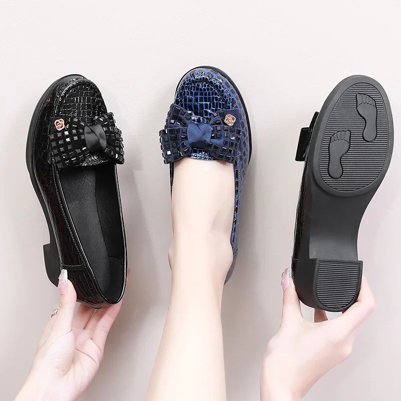 Olaya Dames Vierkante Hak Pumps - Blauw