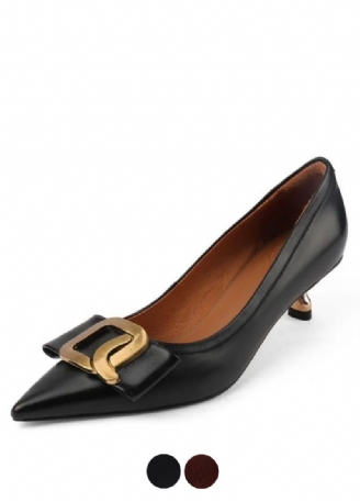 Olga Dames Leren Puntige Neus Pumps