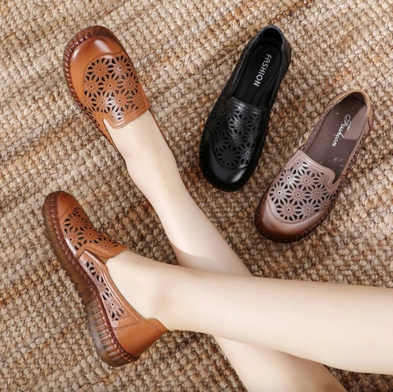 Olga Dames Loafer Schoenen - khaki