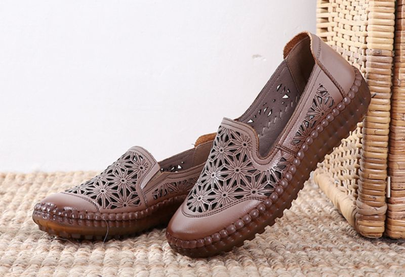 Olga Dames Loafer Schoenen - khaki