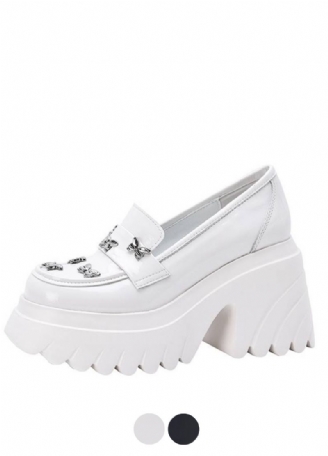 Oliana Dames Vierkante Hak Platform Schoenen