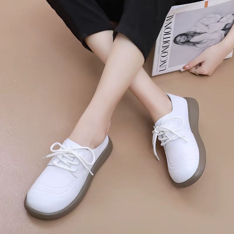 Olivia Dames Platte Loafers - Abrikoos