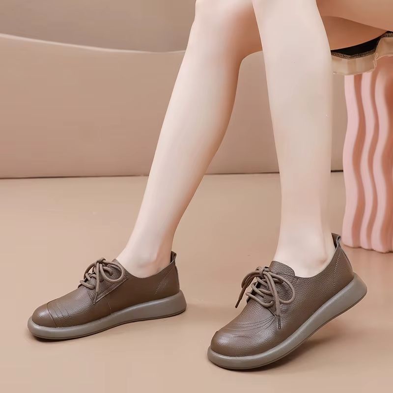 Olivia Dames Platte Loafers - Abrikoos