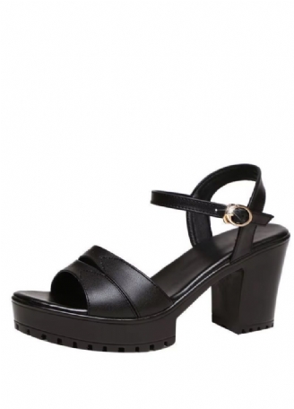 Olivia Dames Vierkante Hakken Sandalen