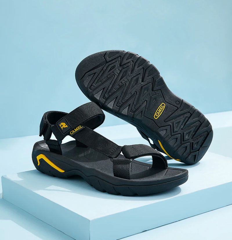 Olivieira Heren Platte Sandalen - Zwart