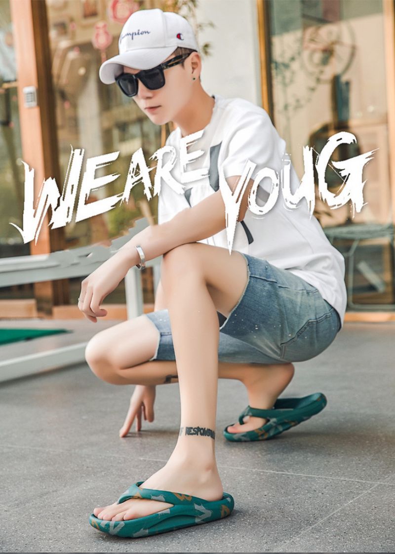 Omar Heren Casual Flip Flops - Kaki