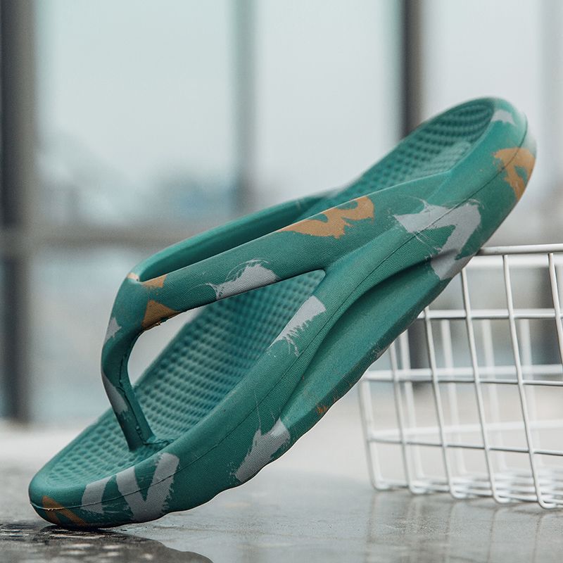 Omar Heren Casual Flip Flops - Kaki