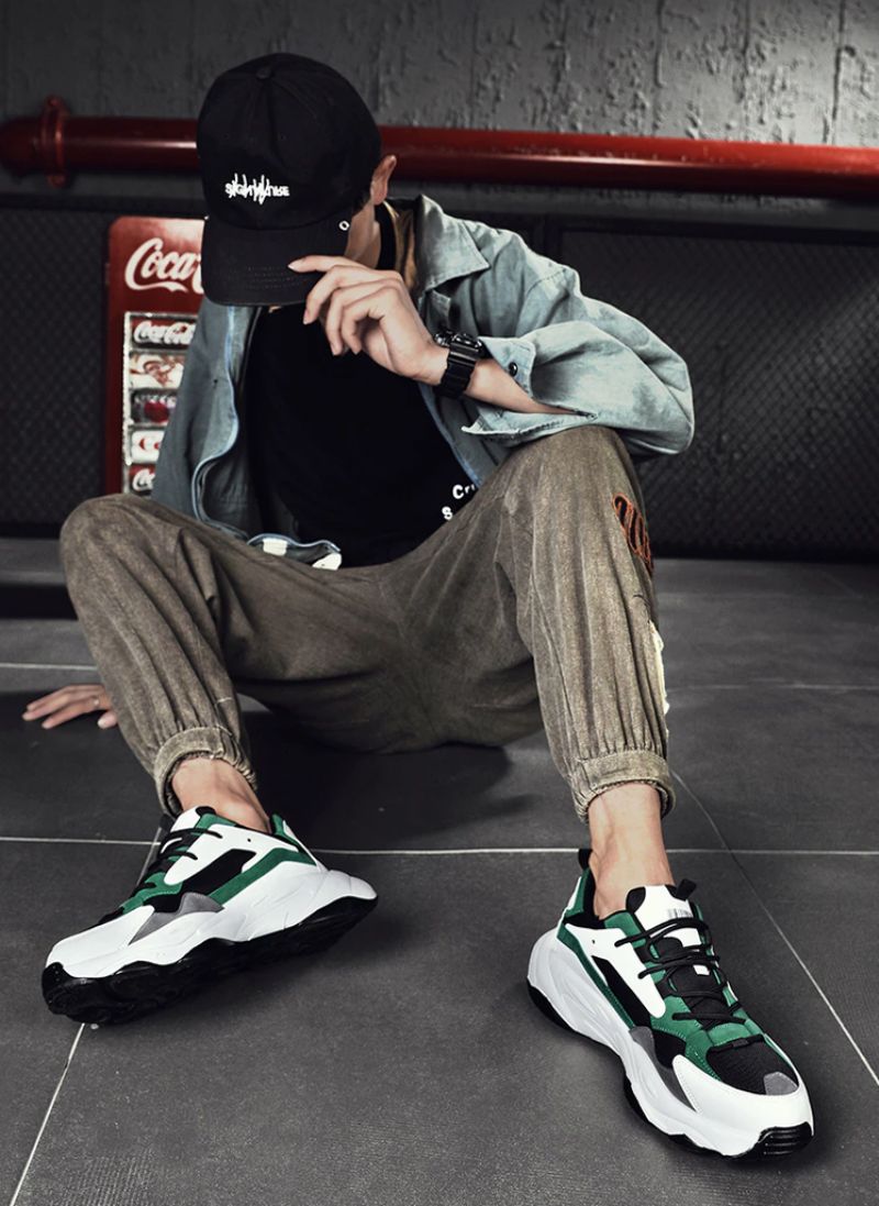 Onaga Heren Mode Sneakers - Wit