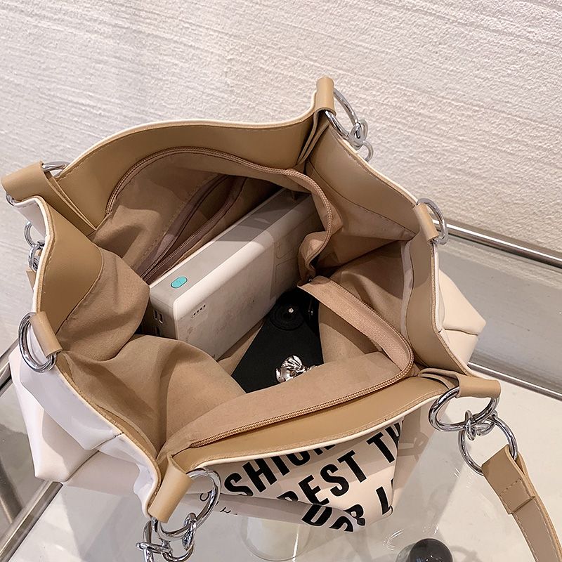 Onozo Dames Designer Grote Tote Handtas - Kaki