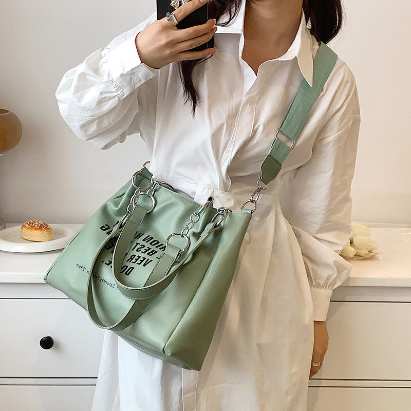 Onozo Dames Designer Grote Tote Handtas - Kaki