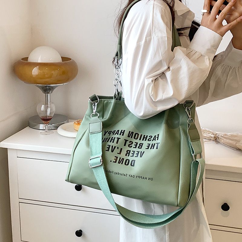 Onozo Dames Designer Grote Tote Handtas - Kaki