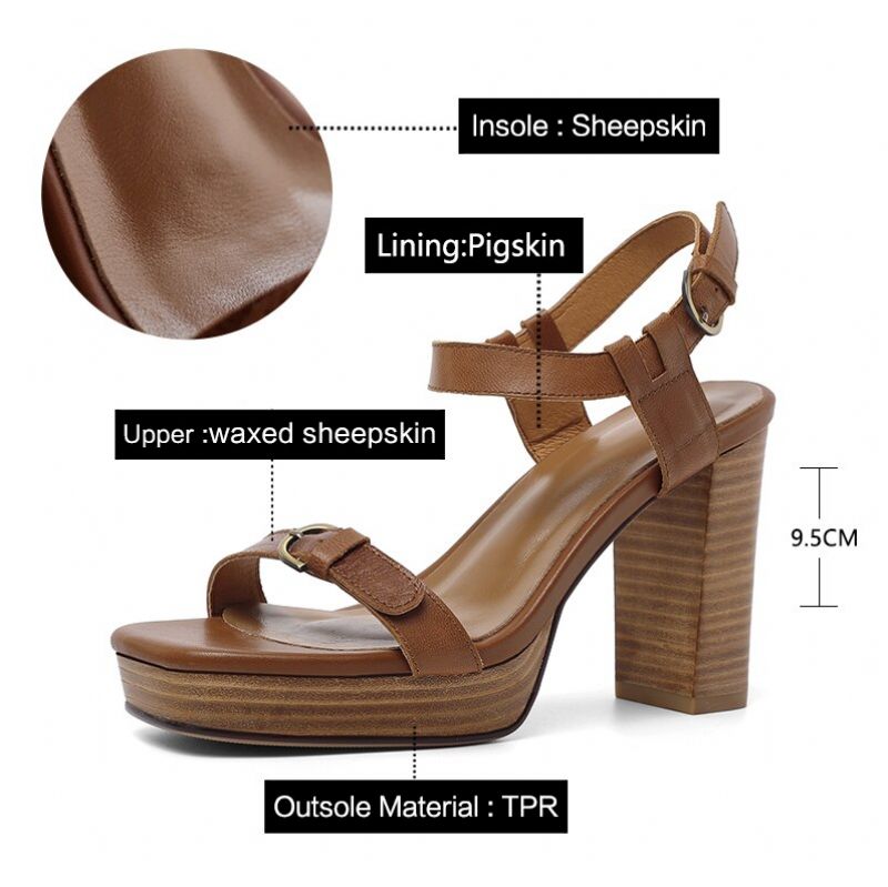 Opalo Dames Sandalen Schoenen - Bruin