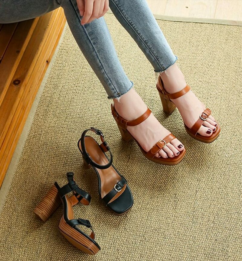 Opalo Dames Sandalen Schoenen - Bruin