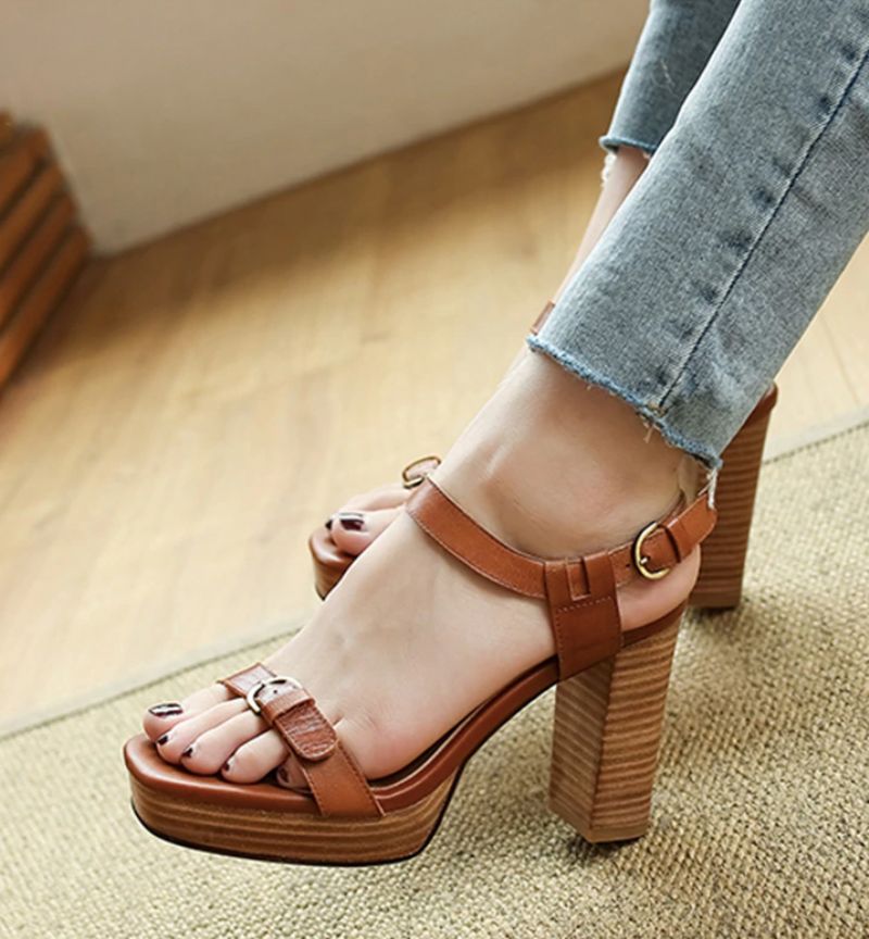 Opalo Dames Sandalen Schoenen - Bruin