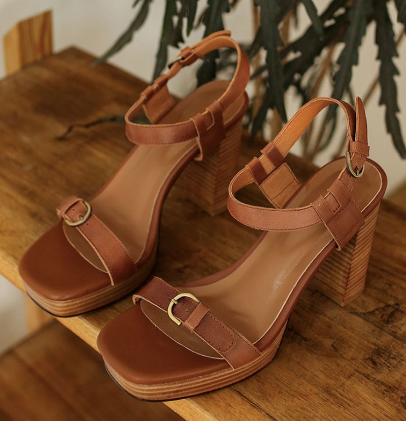 Opalo Dames Sandalen Schoenen - Bruin