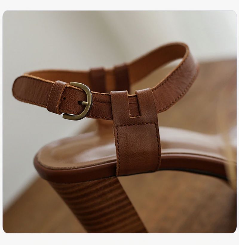 Opalo Dames Sandalen Schoenen - Bruin