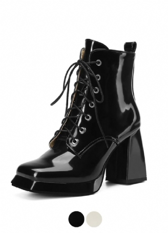 Ophelia Dames Hoge Hakken Veterschoenen