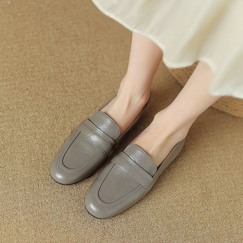 Oriana Dames Leren Casual Loafers - Zwart