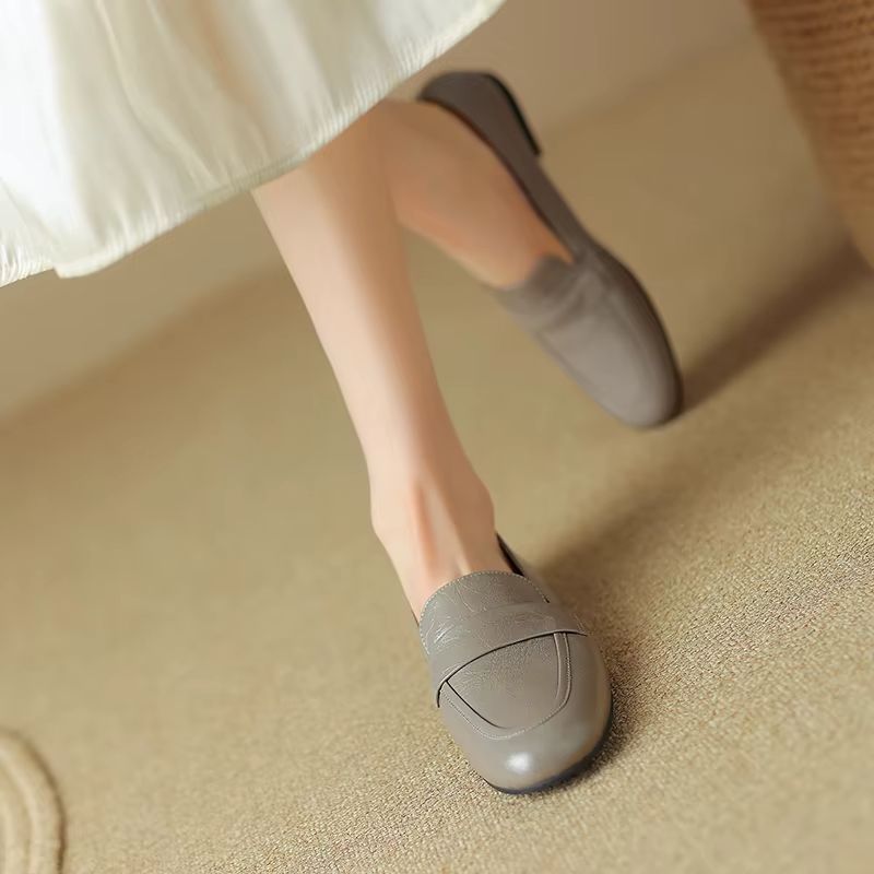 Oriana Dames Leren Casual Loafers - Zwart