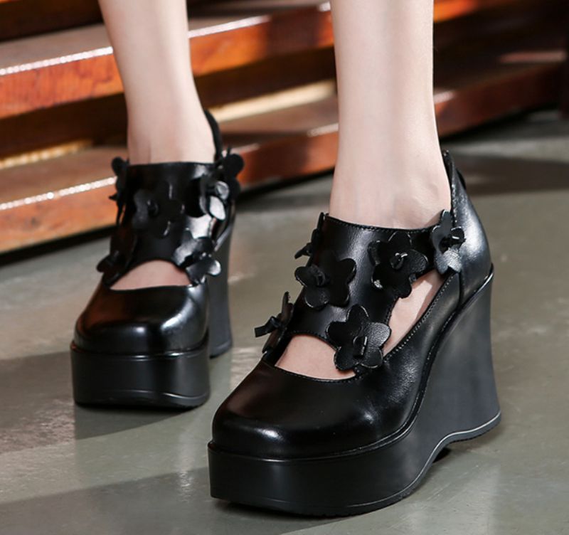 Oriana Dames Platform Schoenen - Zwart