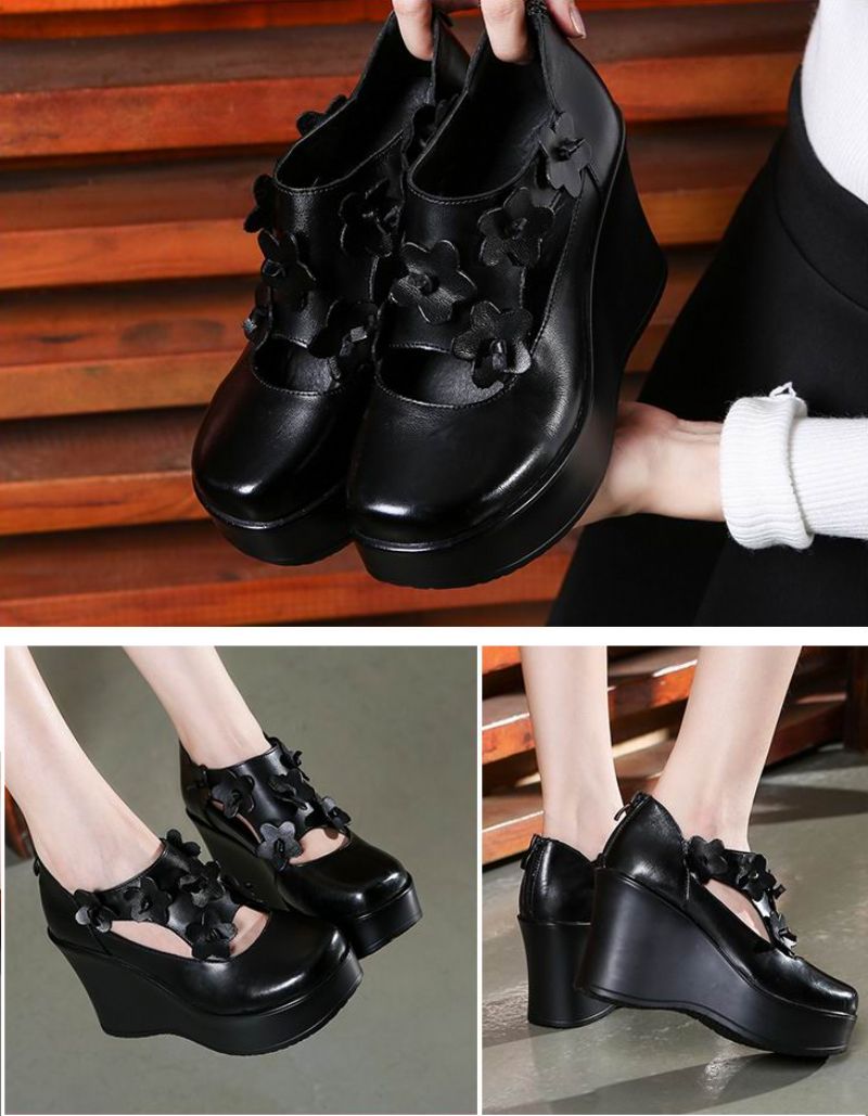 Oriana Dames Platform Schoenen - Zwart