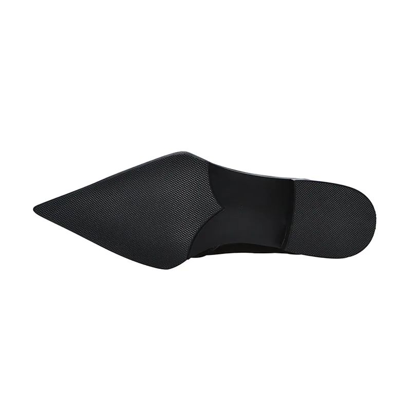 Oriana Dames Pointed Toe Black Boots - Zwart