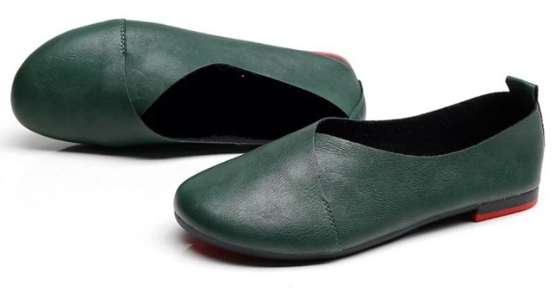 Oriol Dames Platte Schoenen - Groen