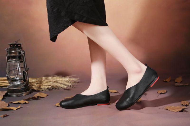 Oriol Dames Platte Schoenen - Groen