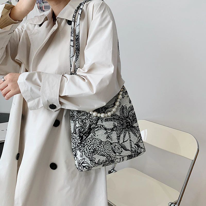 Orla Dames Stoffen Crossbody Handtas - Zwart