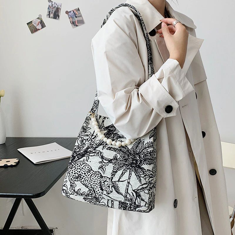 Orla Dames Stoffen Crossbody Handtas - Zwart