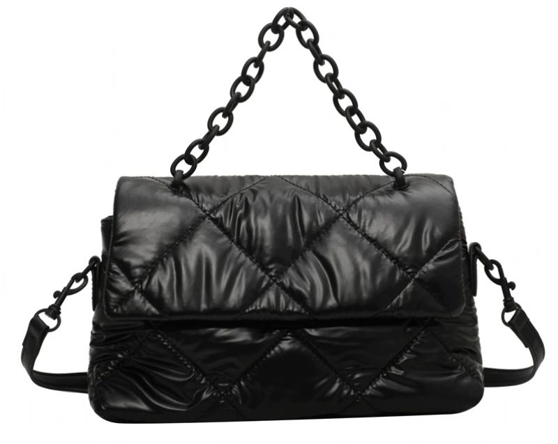 Orley Dames Luxe Handtas Met Ketting - Zwart