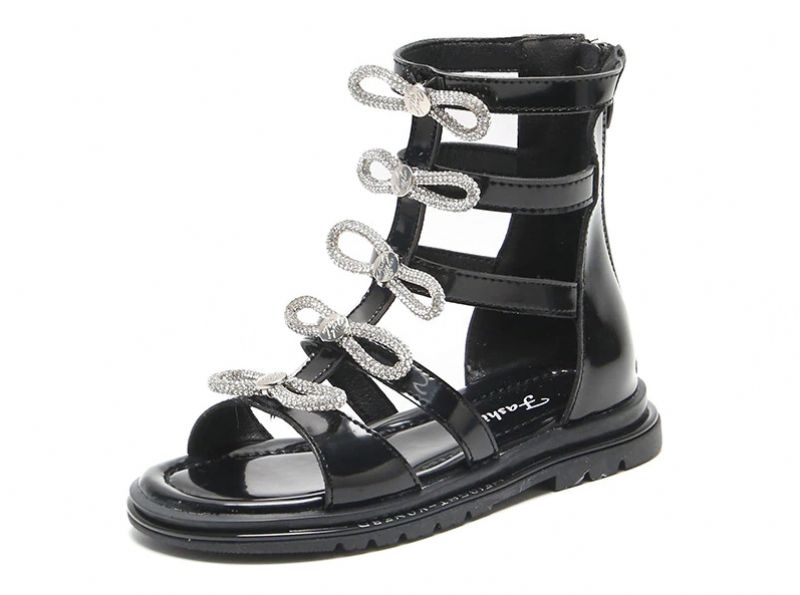 Orlin Gladiator Sandaal Voor Meisjes - Zwart