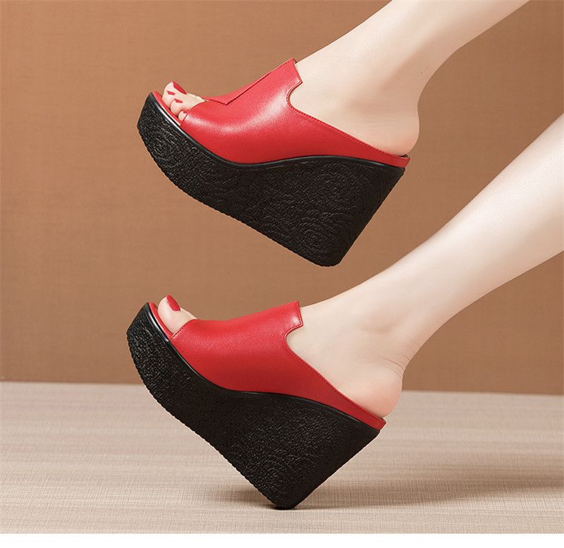 Ornella Dames Wedge Platform Sandaal - Zwart