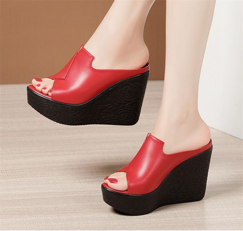 Ornella Dames Wedge Platform Sandaal - Zwart