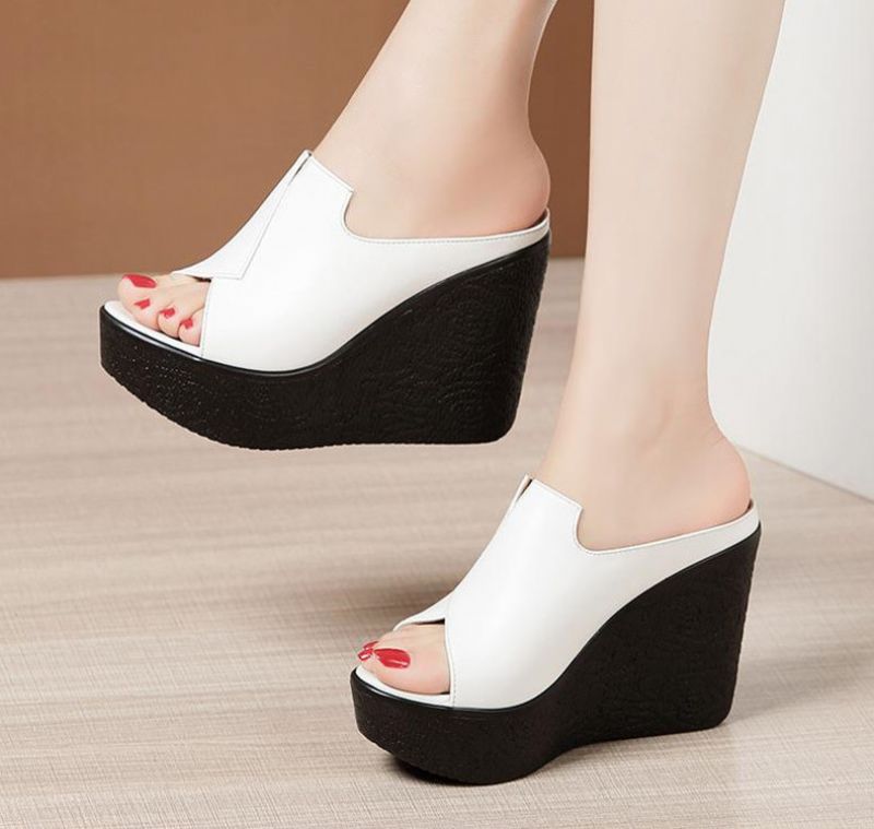 Ornella Dames Wedge Platform Sandaal - Zwart