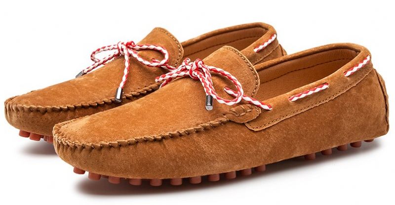 Oswaldo Heren Suède Leren Loafer - Khaki 1
