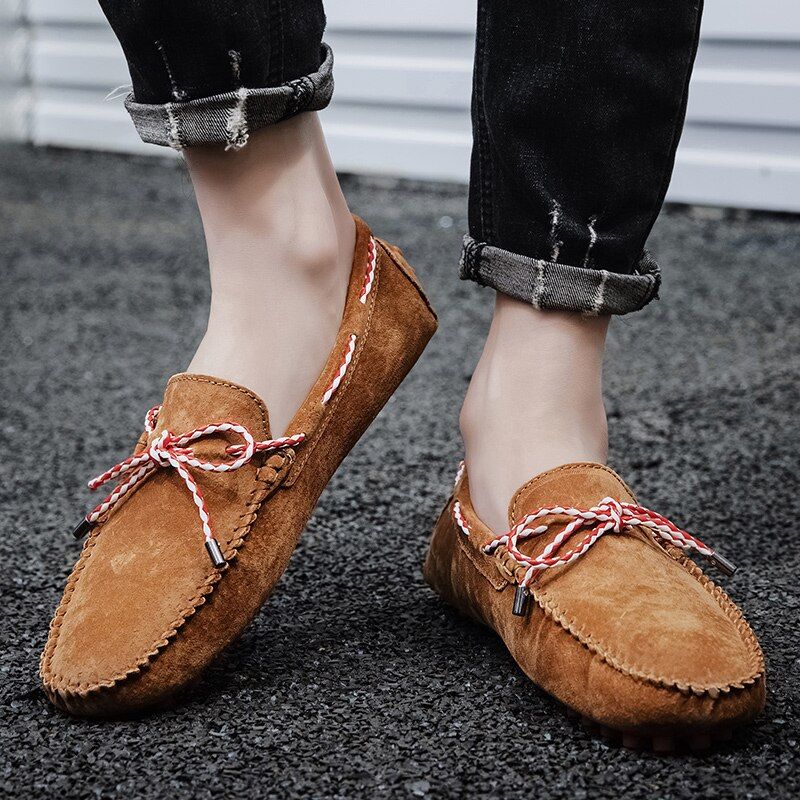 Oswaldo Heren Suède Leren Loafer - Khaki 1