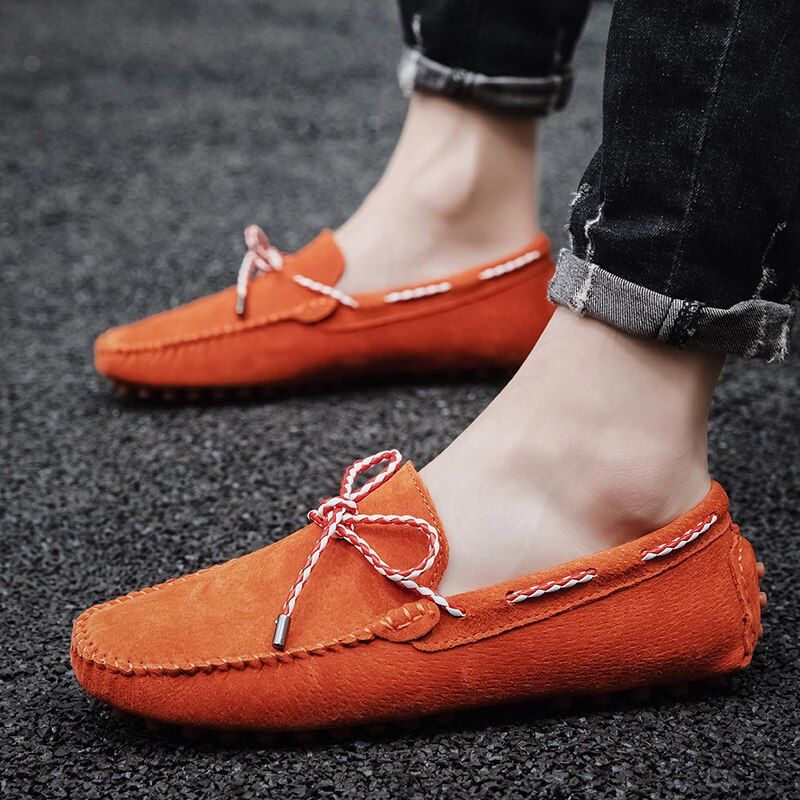Oswaldo Heren Suède Leren Loafer - Khaki 1