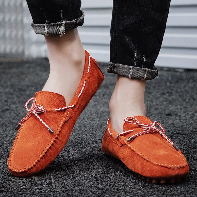 Oswaldo Heren Suède Leren Loafer - Khaki 1