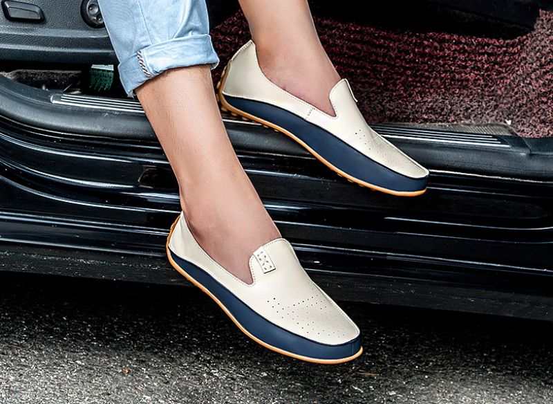 Otamendi Heren Loafers Casual Schoenen - Wit